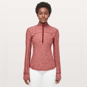 Lululemon Run Briskly 1/2 Zip
Heathered Dark Sport Red size 6